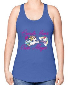 create your own magic 84# - unicorn -Racerback Tank