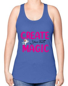 create your own magic 86# - unicorn -Racerback Tank