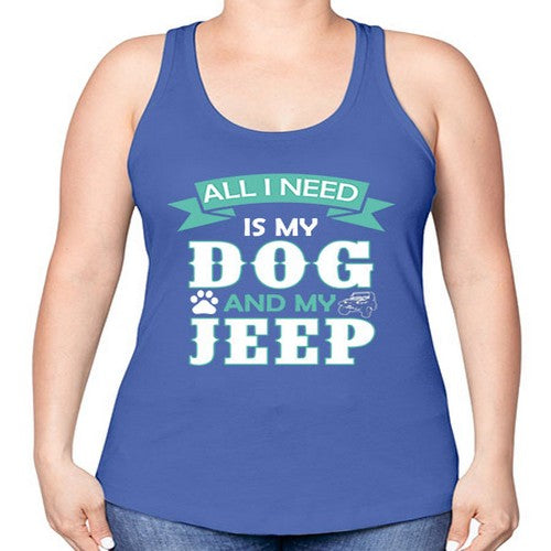 dog and jeep 74# - dogs -Racerback Tank