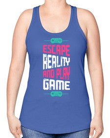 escape reality and play 80# - video games -Racerback Tank