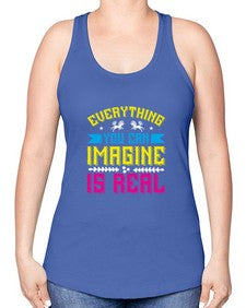 everything you can imagine is real 130# - unicorn -Racerback Tank