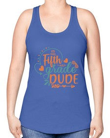 fifth grade dude 68# - fifth grade -Racerback Tank