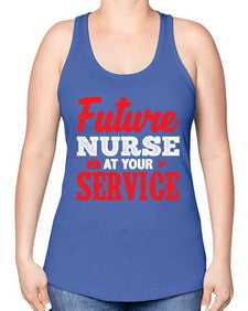 future nurse at your service 812# - nurse -Racerback Tank