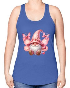 gnome with butterfly 02# - gnome -Racerback Tank