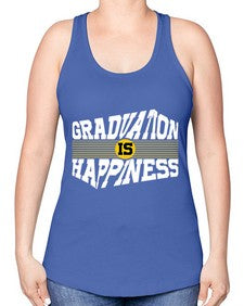 graduation is happiness 223# - graduation -Racerback Tank