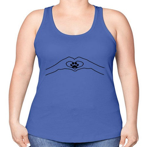 hearthand dogpaw 147# - dogs -Racerback Tank