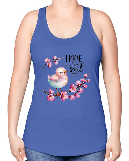 hope anchors the soul 41# - birds -Racerback Tank
