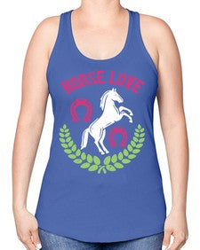 horse love Style 50# - horse -Racerback Tank