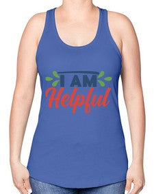 i am helpful Style 103# - motivation -Racerback Tank