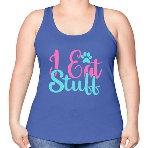 i eat stuff Style 82# - dogs -Racerback Tank