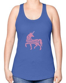 i ride unicorns 188# - unicorn -Racerback Tank