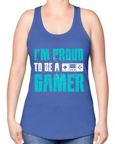 im proud to be a gamer 121# - video games -Racerback Tank