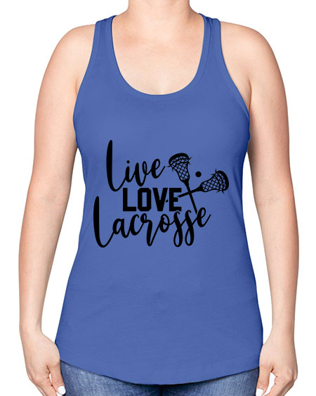 live.love 11# - lacrosse -Racerback Tank