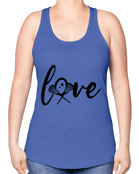 love 4# - lacrosse -Racerback Tank