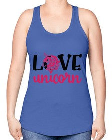love unicorn 274# - unicorn -Racerback Tank