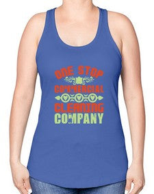 one stop commercial cleaning company Style 333# - cleaner -Racerback Tank