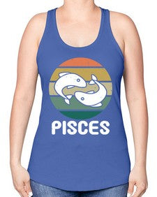 pisces 346# - pisces -Racerback Tank