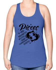 pisces 371# - pisces -Racerback Tank
