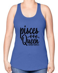 pisces queen 378# - pisces -Racerback Tank