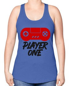 play one 145# - video games -Racerback Tank