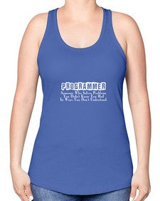 programmer some one who 1# - computer -Racerback Tank