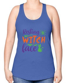 resting witch face 25# - witch -Racerback Tank
