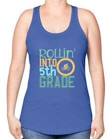 rollin into fifth grade 775# - fifth grade -Racerback Tank