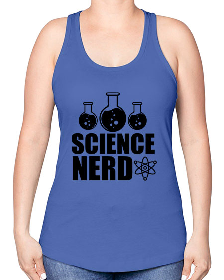 science nerd 62# - general science -Racerback Tank