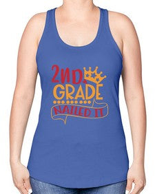 second grade nailed it 828# - second grade -Racerback Tank