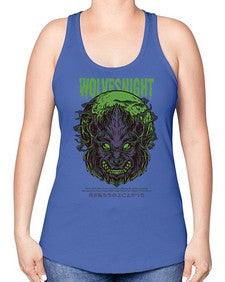 source wolves night 1104# - art pop art -Racerback Tank