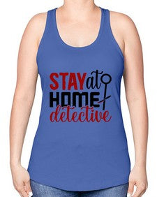 stay at home detective 1112# - true crime -Racerback Tank