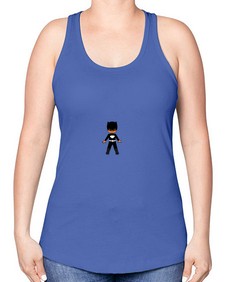 super kid 8# - black boys or men -Racerback Tank