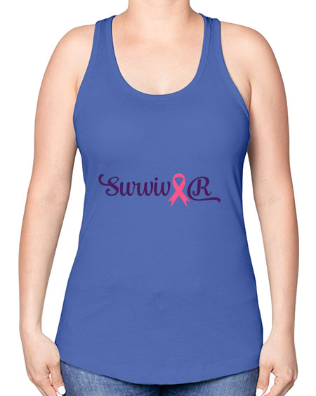 survivor 251# - breast cancer -Racerback Tank