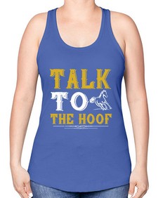 talk to the hoof Style 21# - horse -Racerback Tank