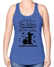 the witch is in the house sign 20# - witch -Racerback Tank