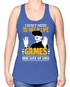 to get a life game 159# - video games -Racerback Tank