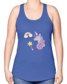 unicorn elements 455# - unicorn -Racerback Tank