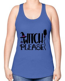witch please 14# - witch -Racerback Tank