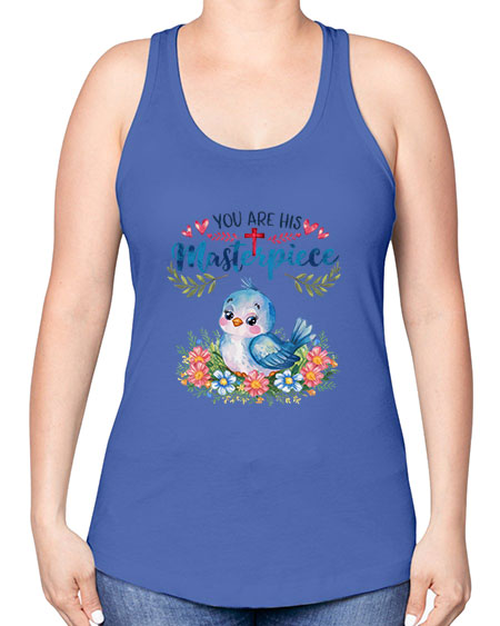 you are his masterpiece 85# - birds -Racerback Tank