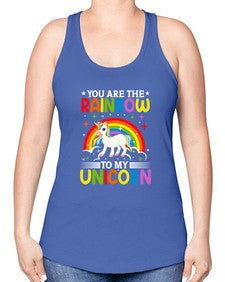 you are the rainbow to my unicorn 562# - unicorn -Racerback Tank