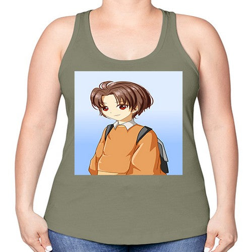 A cold boy 143# - anime -Racerback Tank
