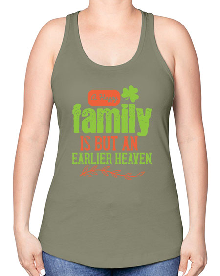 A happy family is but an earlier heaven Style 11# - kids -Racerback Tank