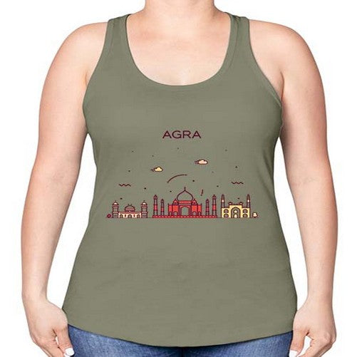 Agra 278# - cities -Racerback Tank