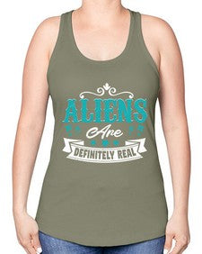 Aliens are real 26# - ufo -Racerback Tank