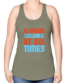 All surfaces clean at all times Style 38# - cleaner -Racerback Tank
