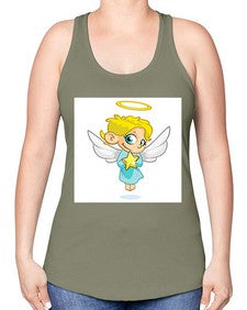 Angel 7# - cartoon general -Racerback Tank
