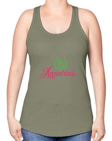 Aquarius 70# - aquarius -Racerback Tank