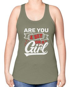 Are you a boy or a girl 2# - video games -Racerback Tank