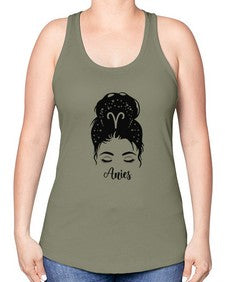 Aries woman - aries -Racerback Tank