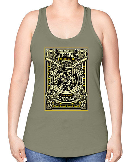 Astronaut Outerspace Exploration 36# - space -Racerback Tank